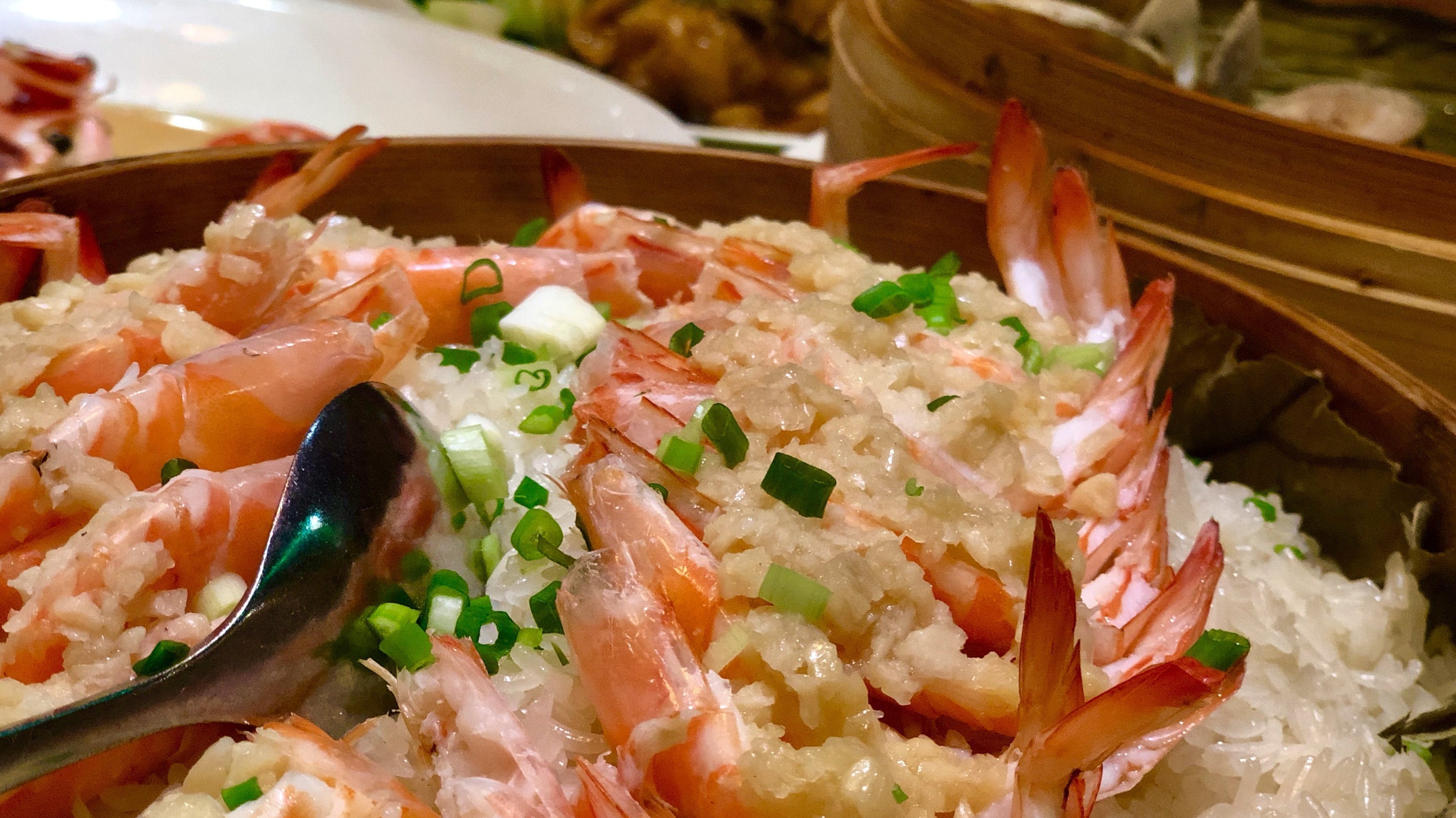 Steam Prawns over Glutinous Rice Recipe