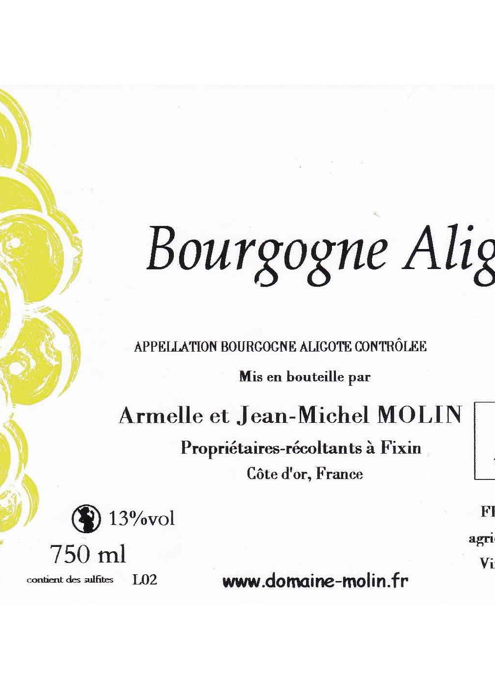 Shop Domaine Armelle et Jean-Michel Molin Domaine Armelle et Jean-Michel Molin Bourgogne Aligote 2018 online at PENTICTON artisanal wine store in Hong Kong. Discover other French wines, promotions, workshops and featured offers at pentictonpacific.com