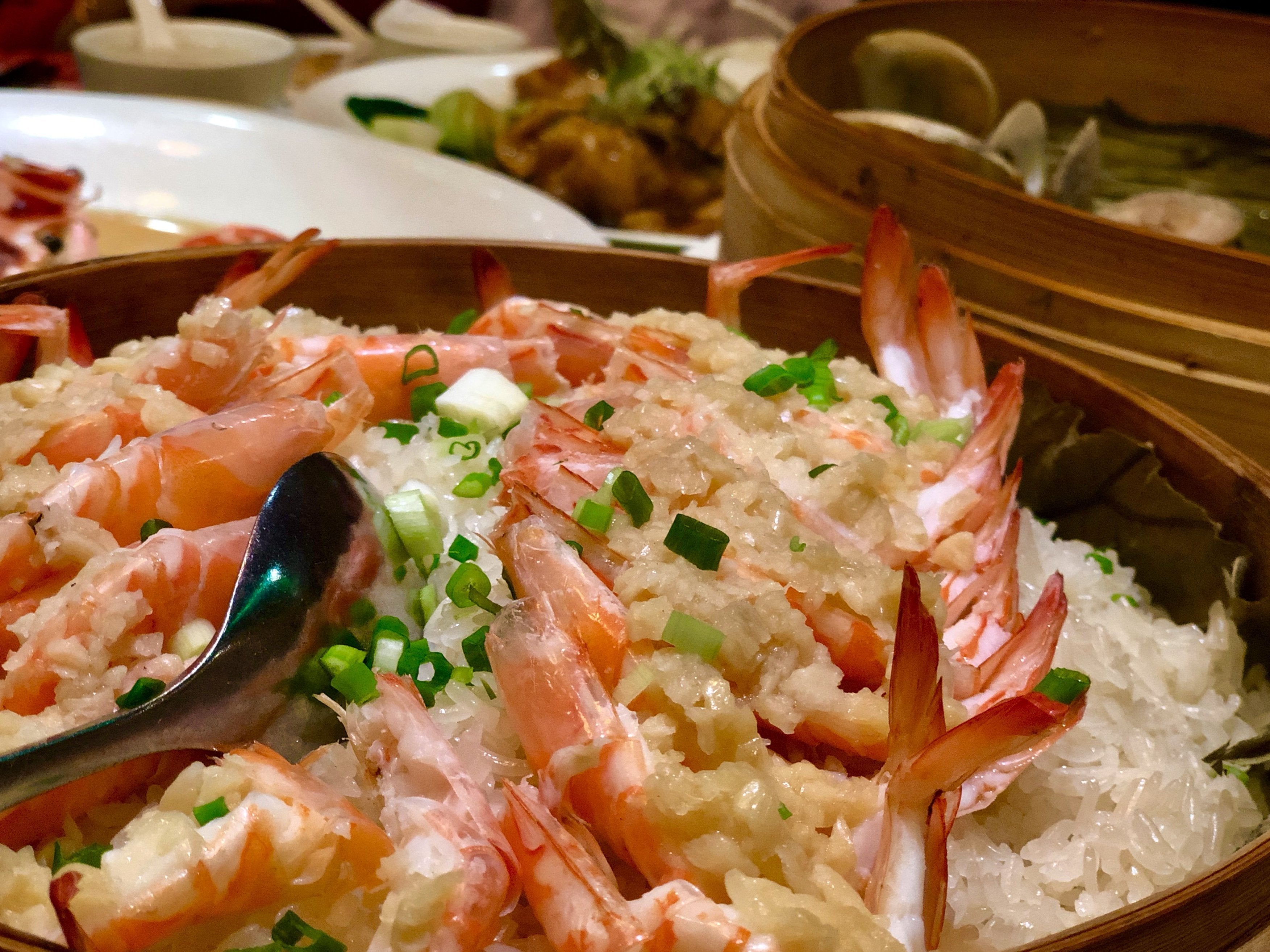 Steam Prawns over Glutinous Rice Recipe