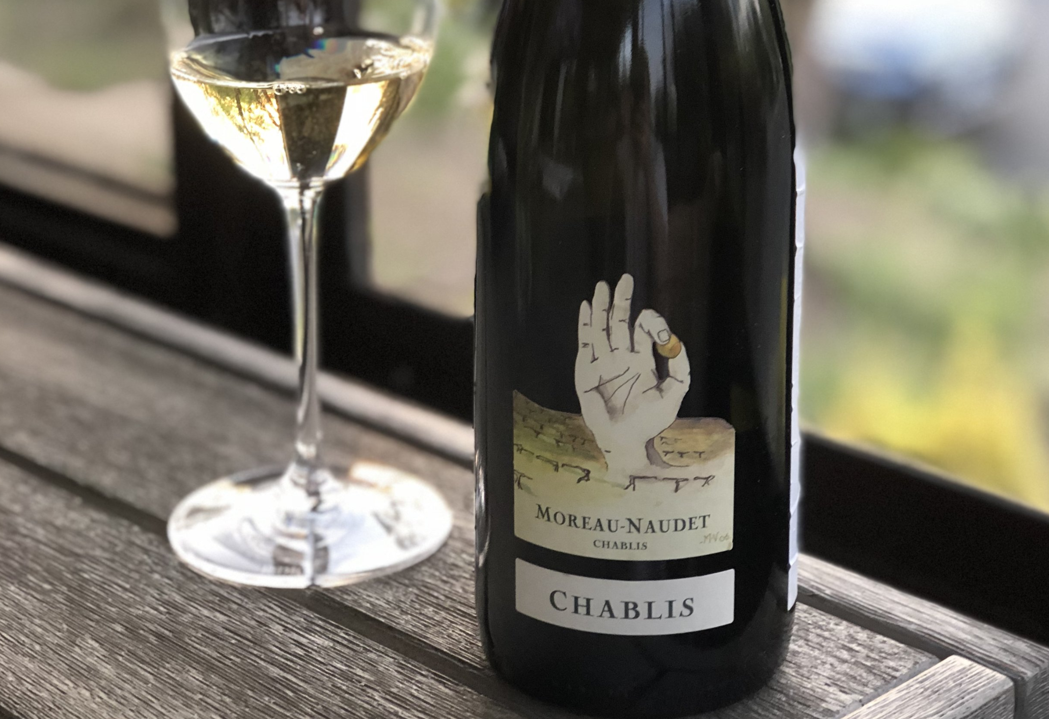 Enjoy Moreau-Naudet Chablis in a beautiful summer day