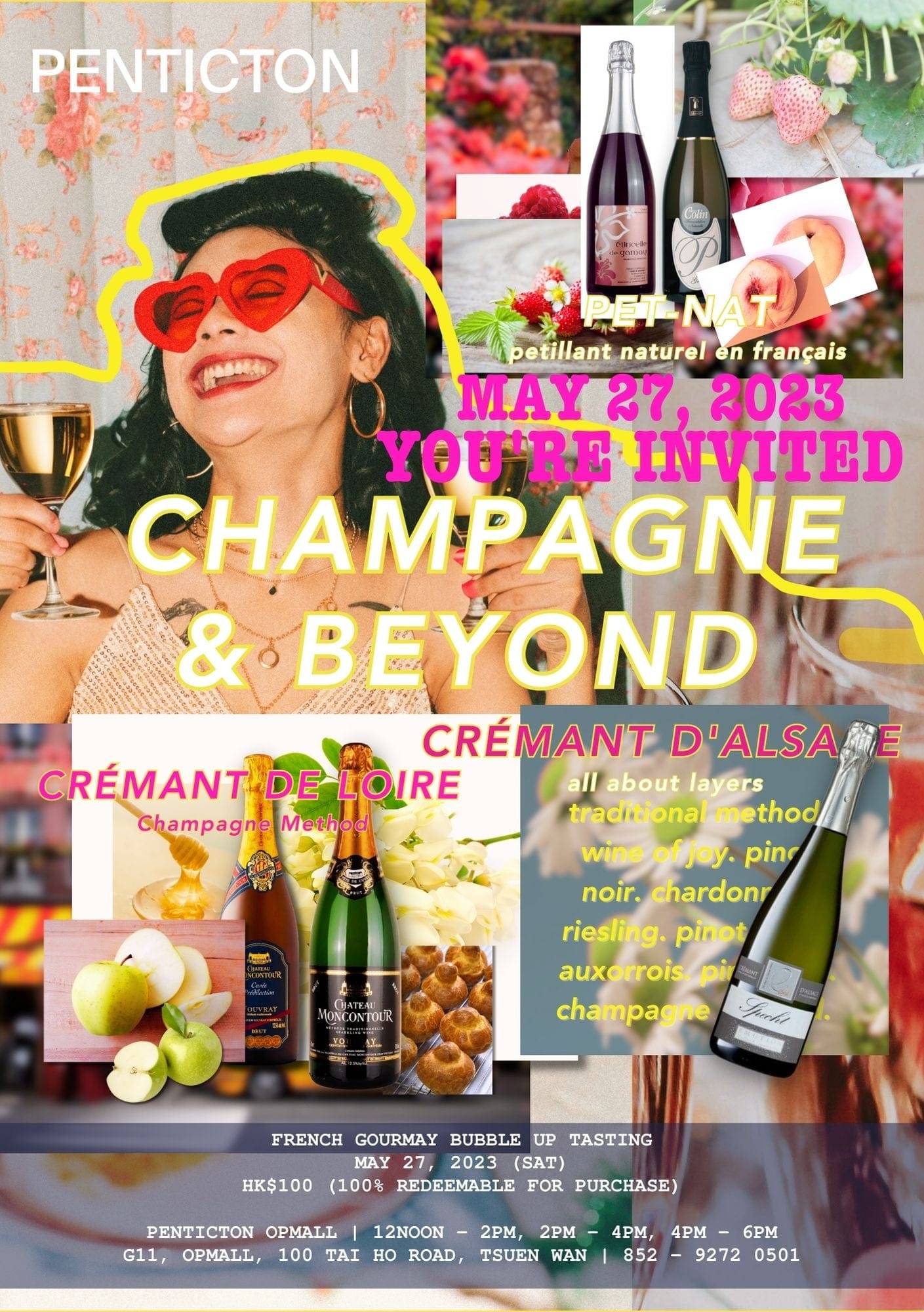 Shop PENTICTON Champagne & Beyond French Gourmay BubbleUP Tasting【Champagne & Beyond】法國五月品酒活動 online at PENTICTON artisanal French wine store in Hong Kong. Discover other French wines, promotions, workshops and featured offers at pentictonpacific.com 